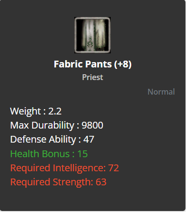 Fabric Pants +8 (HP)