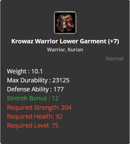 Krowaz Warrior Lower Garment +7